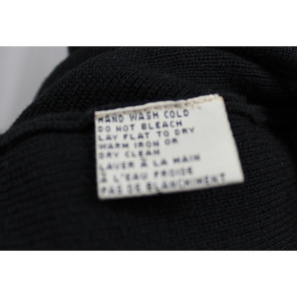 Reunion Sweater Vest Mens Large  Black V-Neck Cotton Acrylic Solid Stripe Design - Picture 3 of 6